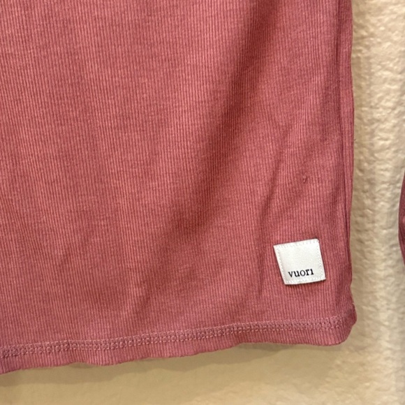 VUORI Women Rosewood Ribbed Long Sleeve Top Size Small - Picture 3 of 5